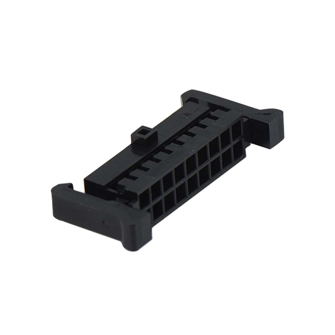 Pitch 2.00 mm 双排双边带扣 Housing 2x9Pin 黑色 HF