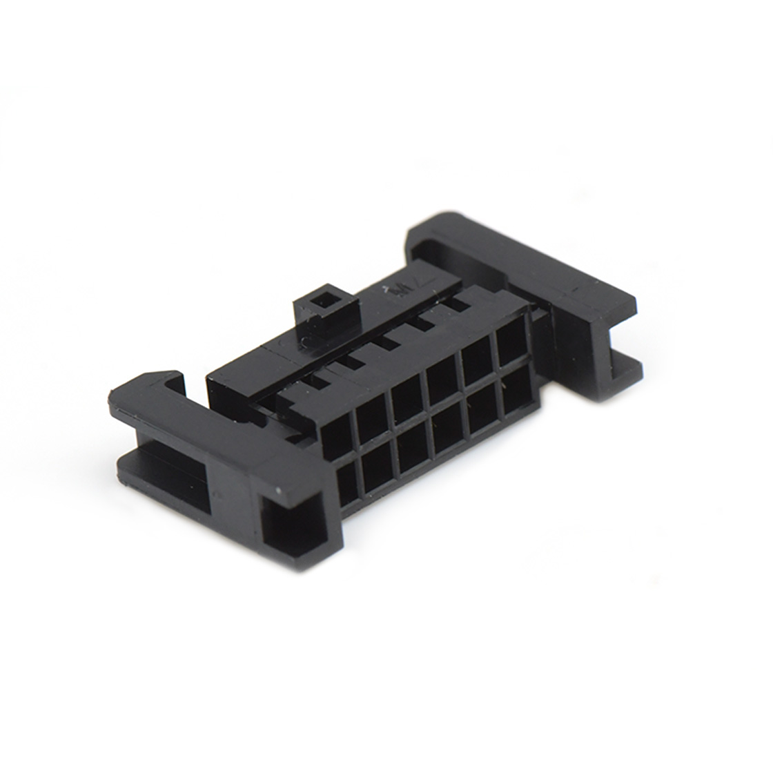 Pitch 2.00 mm 双排加强型/带拉环 Housing 2x6Pin 黑色 HF