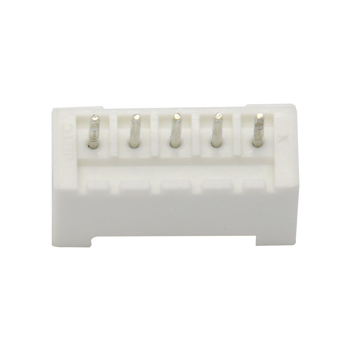 Pitch 2.50mm 180°单排带扣 打外K Wafer 5Pin 本色 HF
