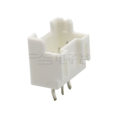 Pitch 2.50mm 180°单排带扣 打外K Wafer 3pin 本色 HF
