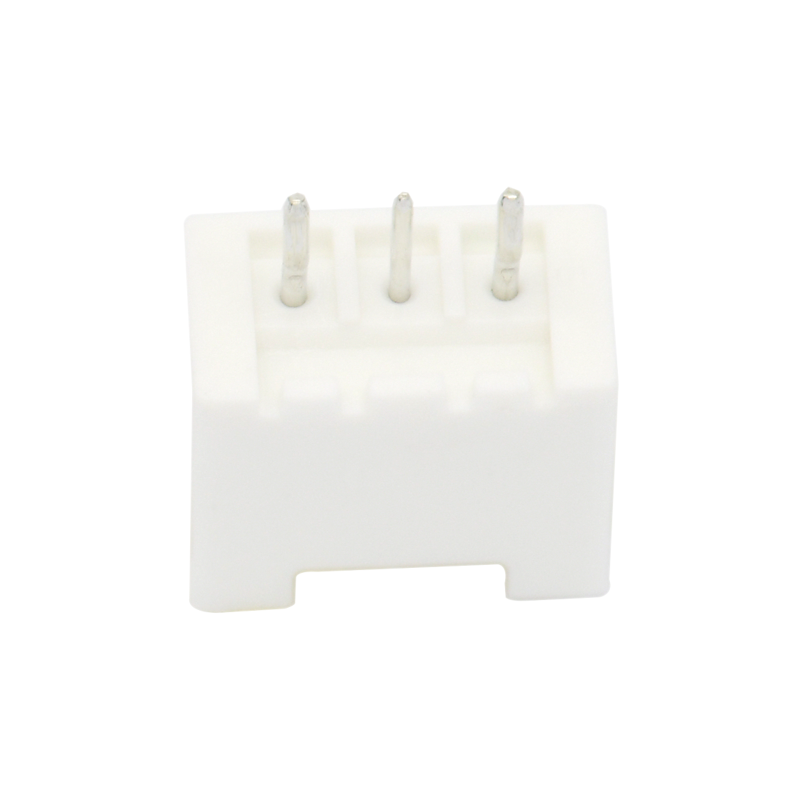 Pitch 2.50mm 180°单排带扣 打外K Wafer 3pin 本色 HF