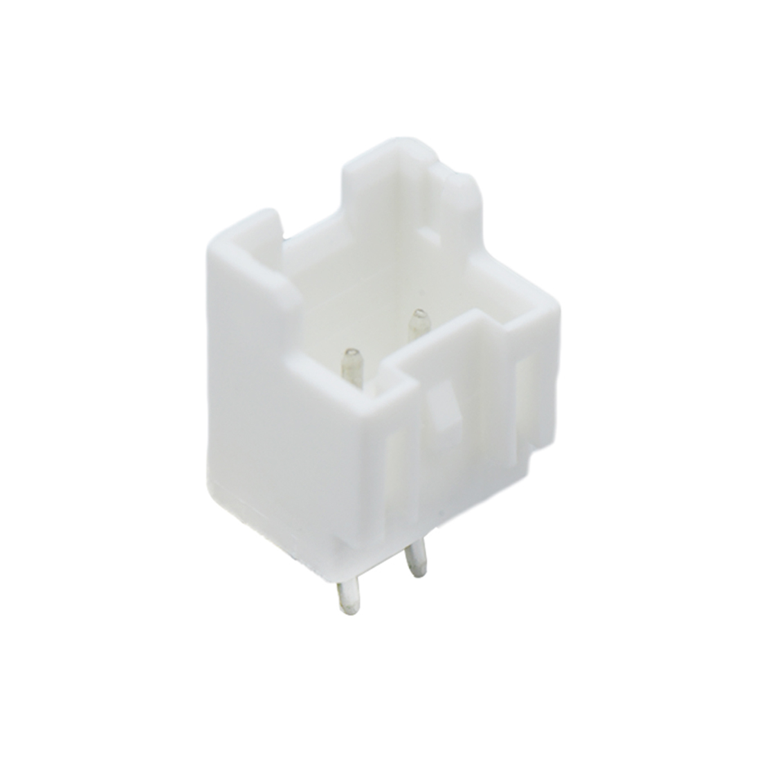 Pitch 2.50mm 180°单排带扣 打外K Wafer 2Pin 本色 HF
