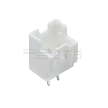 Pitch 2.50mm 180°单排带扣 打外K Wafer 2Pin 本色 HF