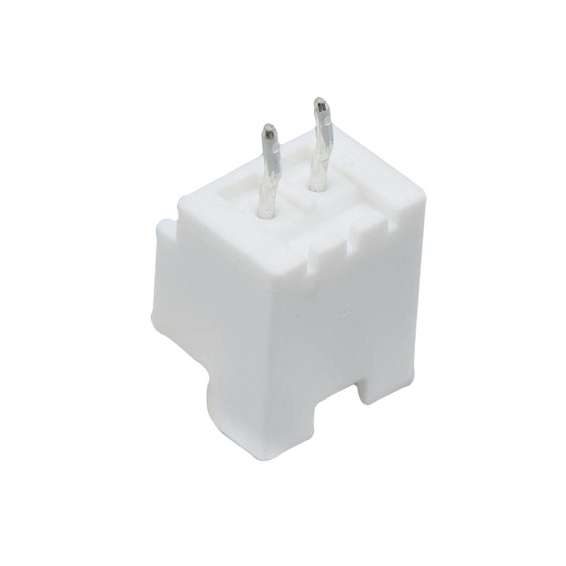 Pitch 2.50mm 180°单排带扣 打外K Wafer 2Pin 本色 HF