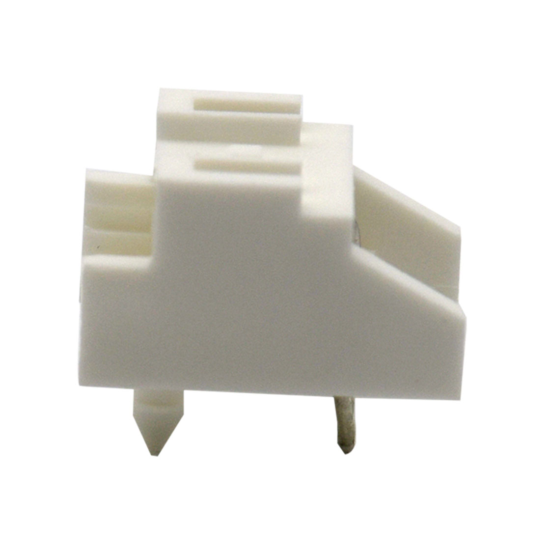 Pitch 2.50mm 90°单排带扣/带定位柱 Wafer 2Pin 本色 HF