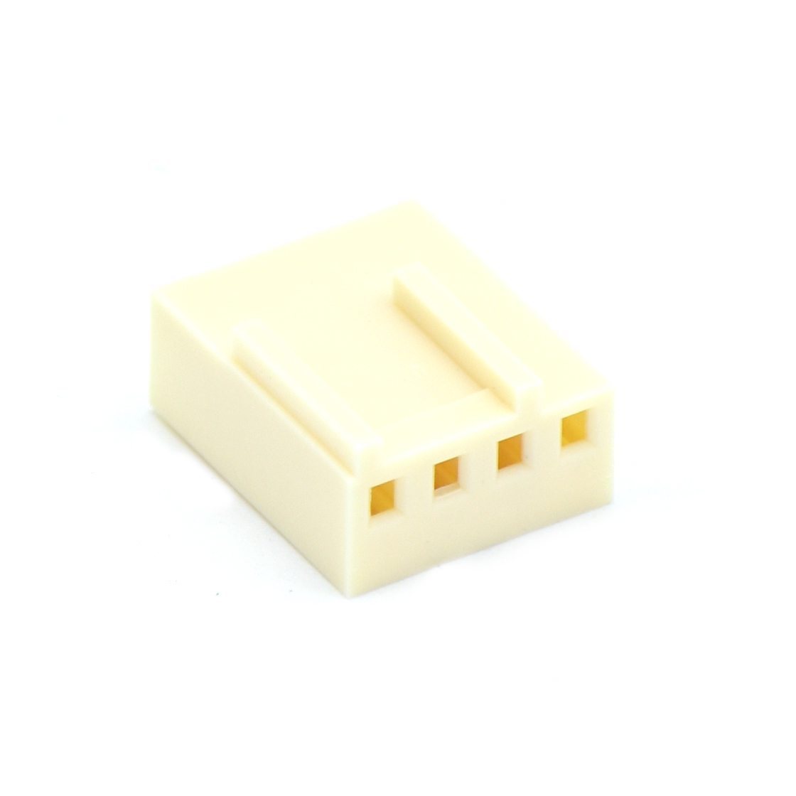 Pitch 2.5mm 单排带凸台第3Pin 防呆 Housing 4Pin 米黄色 HF