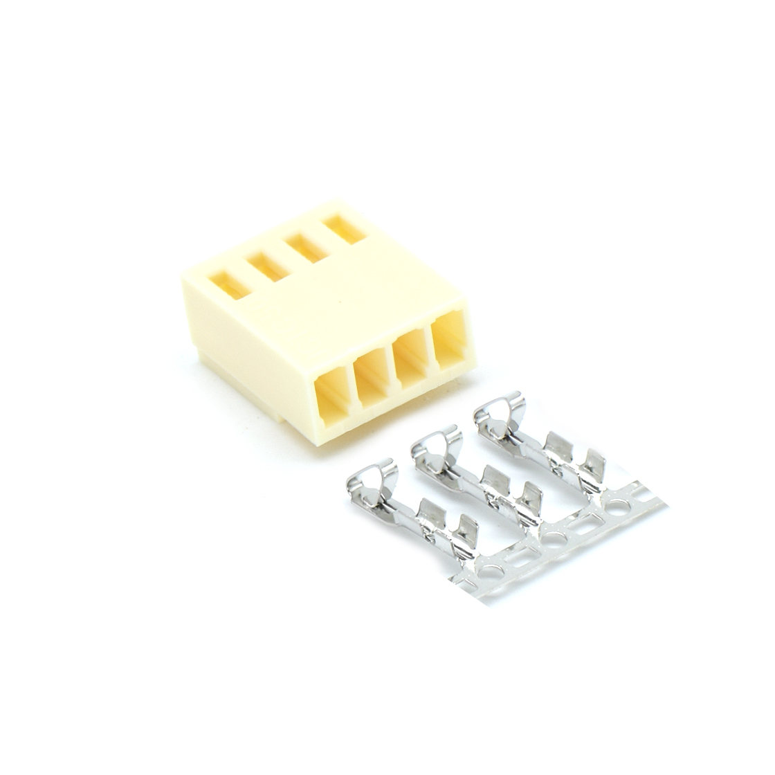 Pitch 2.5mm 单排带凸台第3Pin 防呆 Housing 4Pin 米黄色 HF