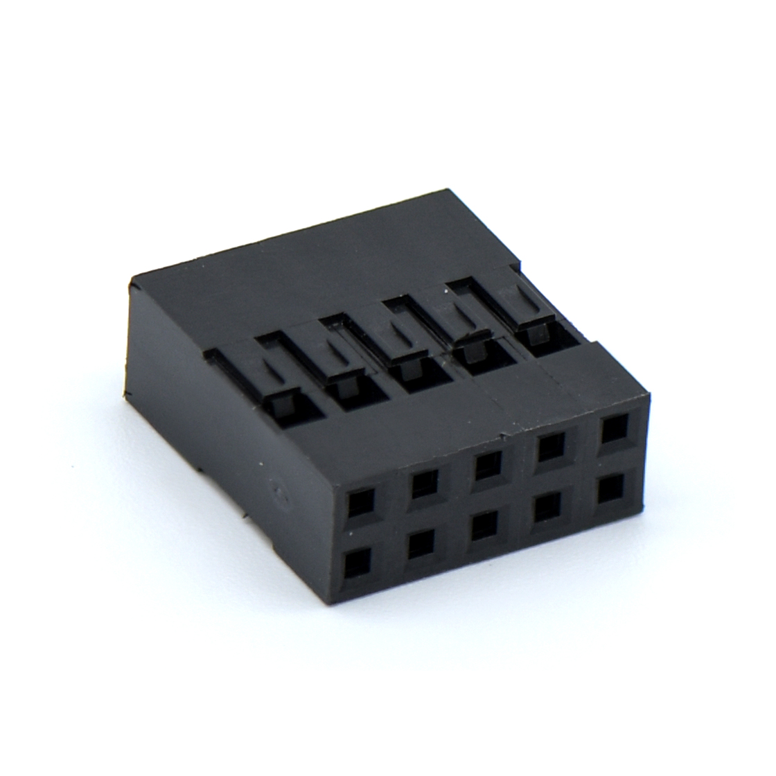 Pitch 2.54mm 双排 Housing 塞第2P 2×5Pin 黑色