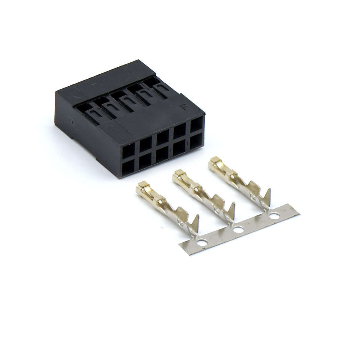 Pitch 2.54mm 双排 Housing 塞第2P 2×5Pin 黑色