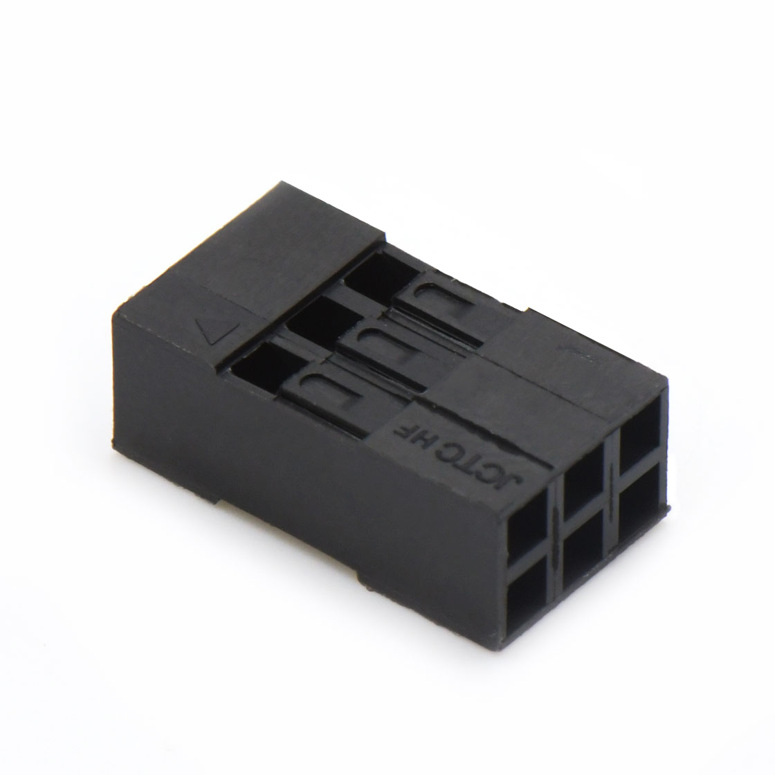 Pitch 2.54mm 双排无卤 Housing 2×3pin 黑色 HF