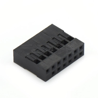 Pitch 2.54mm 双排无卤 Housing 2×7pin 黑色 HF