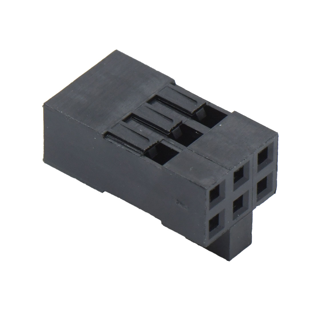 Pitch 2.54mm 双排带高凸台 Housing 2×3pin 黑色