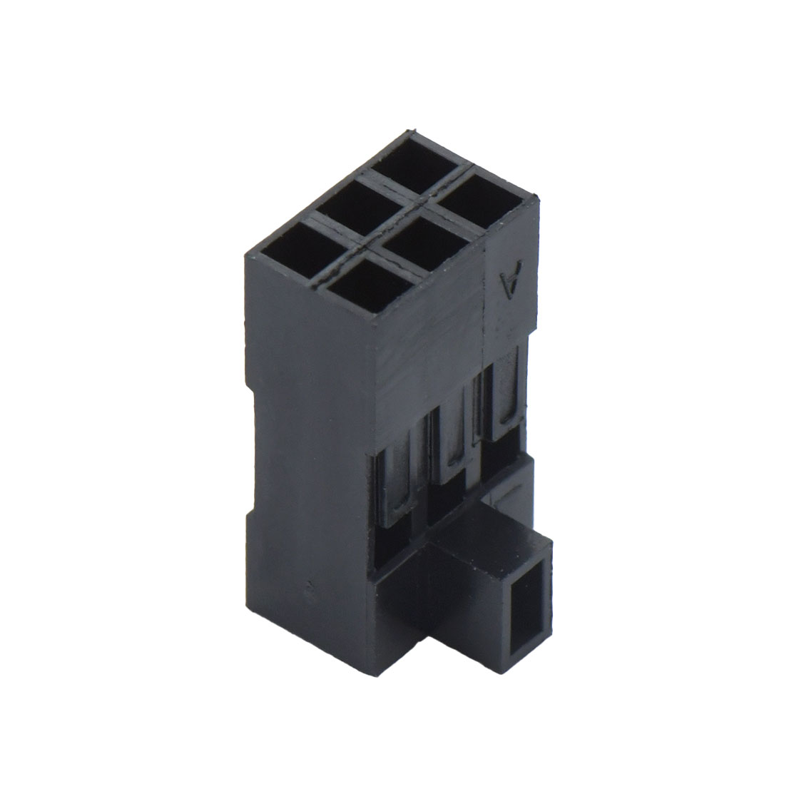 Pitch 2.54mm 双排带高凸台 Housing 2×3pin 黑色