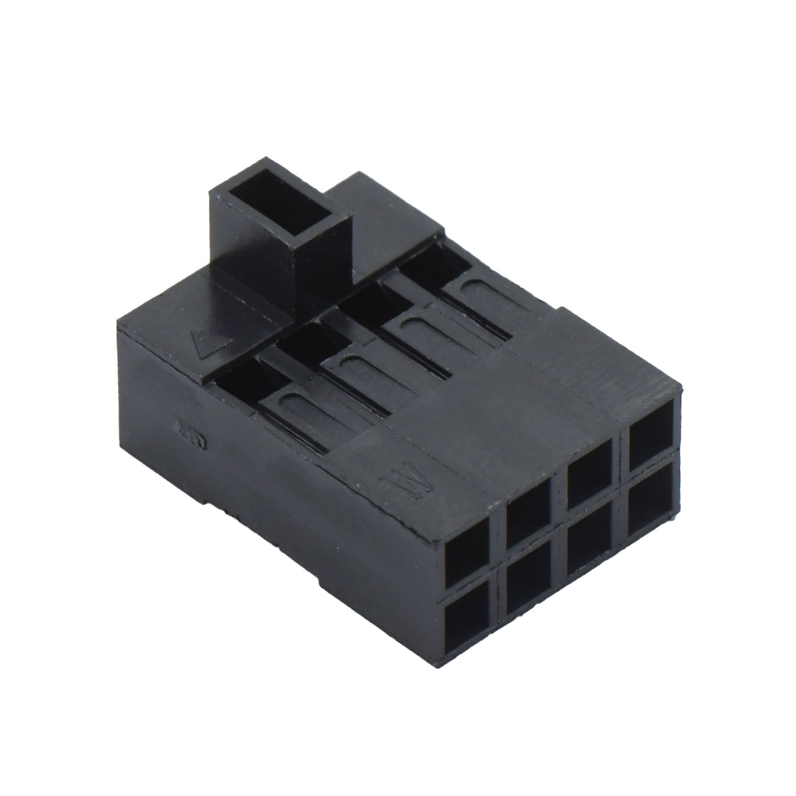 Pitch 2.54mm 双排带高凸台 Housing 2×4pin 黑色