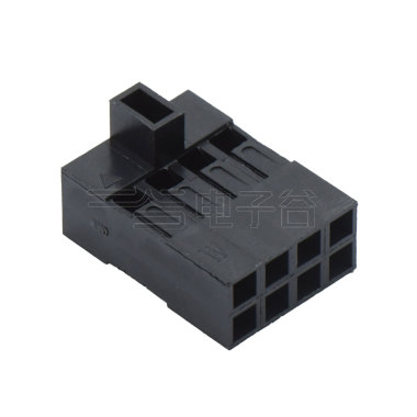 Pitch 2.54mm 双排带高凸台 Housing 2×4pin 黑色