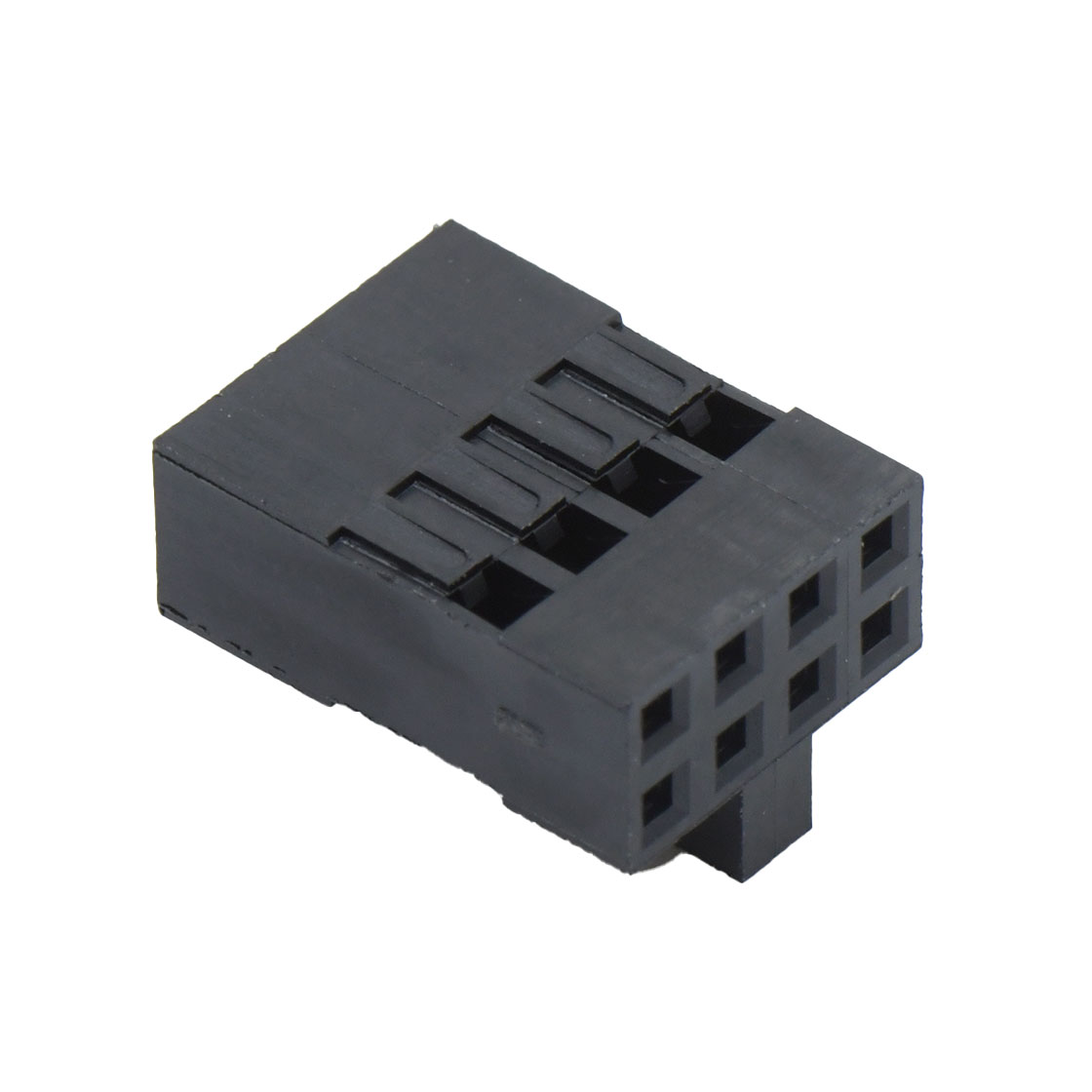 Pitch 2.54mm 双排带高凸台 Housing 2×4pin 黑色