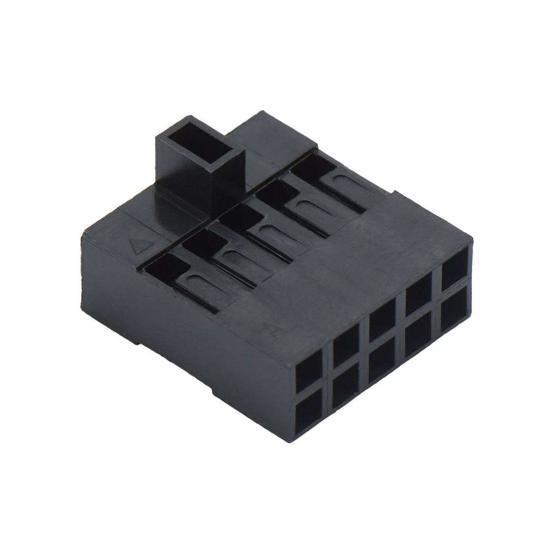 Pitch 2.54mm 双排带高凸台 Housing 2×5pin 黑色