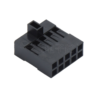 Pitch 2.54mm 双排带高凸台 Housing 2×5pin 黑色