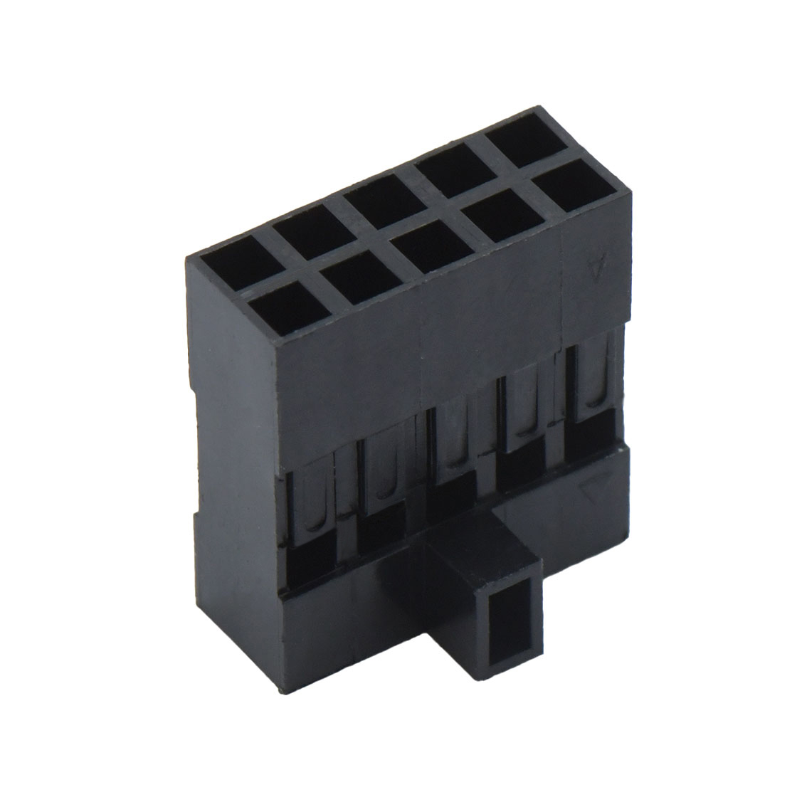 Pitch 2.54mm 双排带高凸台 Housing 2×5pin 黑色