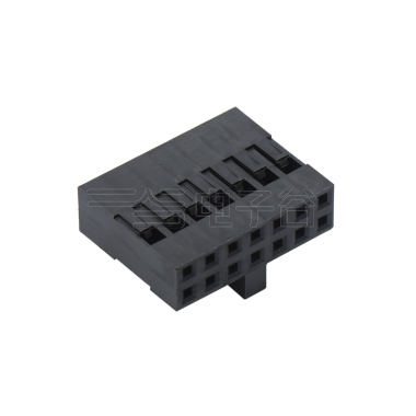 Pitch 2.54mm 双排带高凸台 Housing 2×7pin 黑色