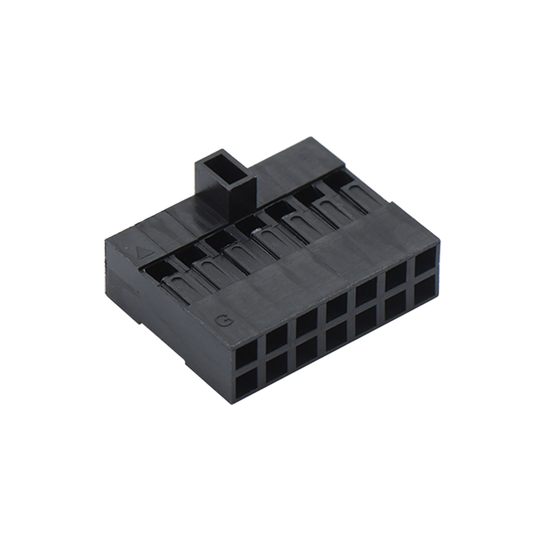 Pitch 2.54mm 双排带高凸台 Housing 2×7pin 黑色