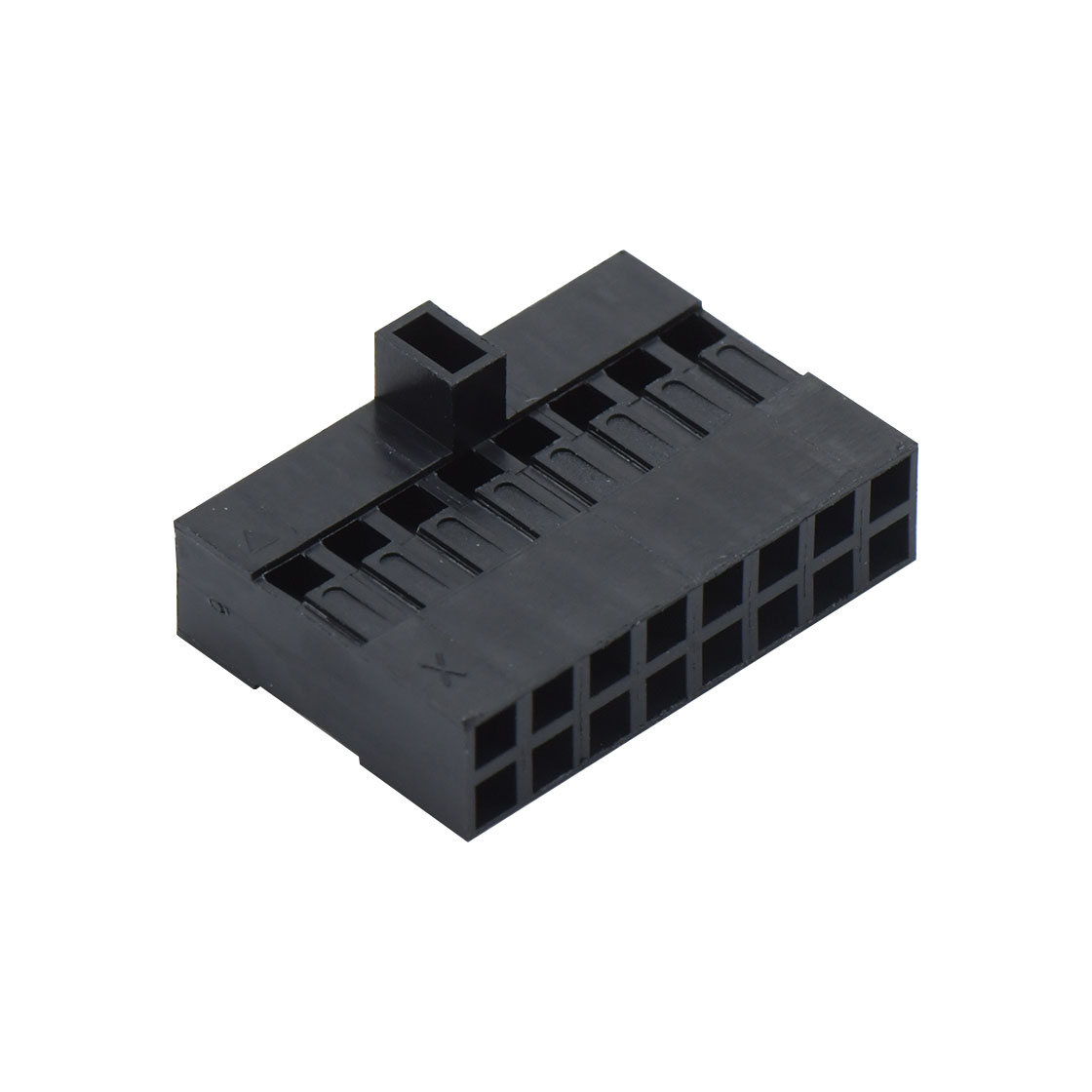 Pitch 2.54mm 双排带高凸台 Housing 2×8pin 黑色