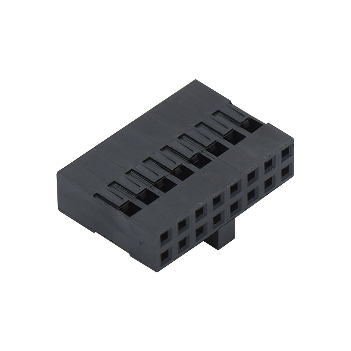 Pitch 2.54mm 双排带高凸台 Housing 2×8pin 黑色