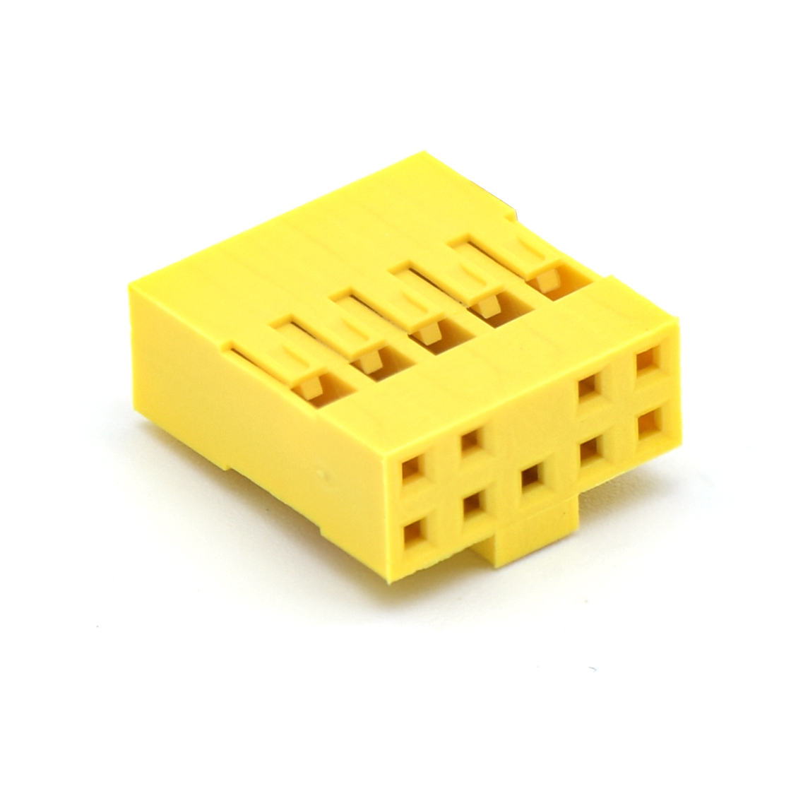 Pitch 2.54mm 双排带高凸台 无卤Housing 2×5pin 黄色 HF