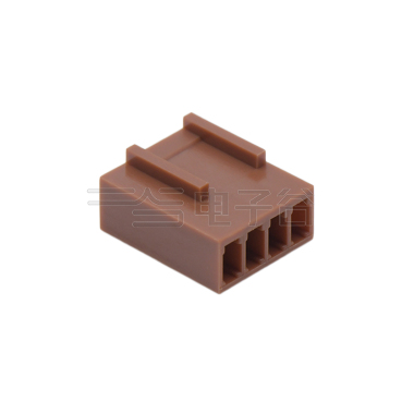 Pitch 2.54 mm 单排 Housing 第3Pin防呆 4Pin 棕色