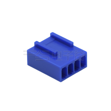 Pitch 2.54 mm 单排 Housing 第3Pin防呆 4Pin 蓝色