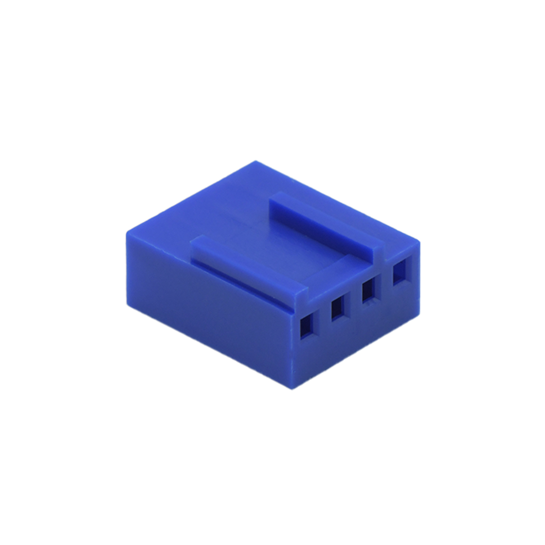 Pitch 2.54 mm 单排 Housing 第3Pin防呆 4Pin 蓝色