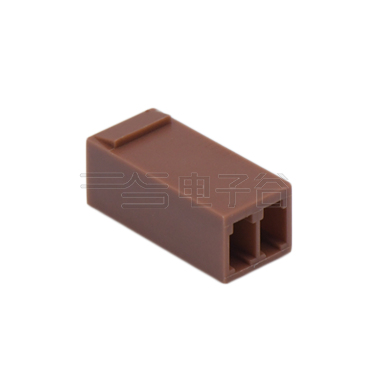 Pitch 2.54mm 单排带卡扣 Housing 2Pin 棕色