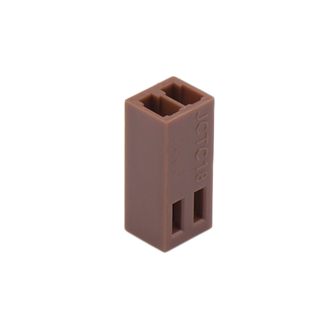 Pitch 2.54mm 单排带卡扣 Housing 2Pin 棕色