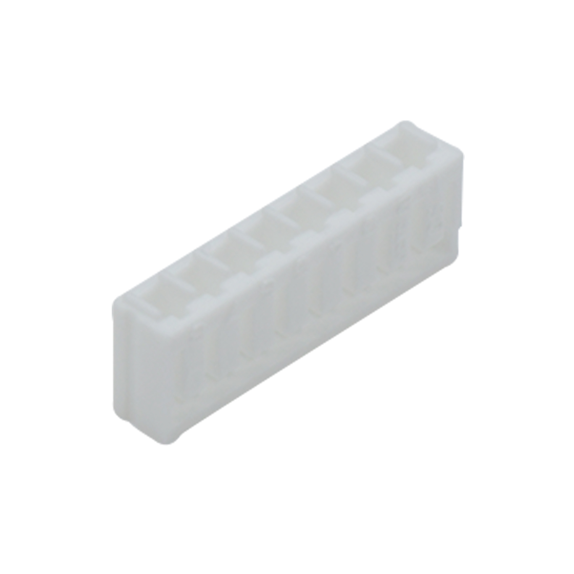 Pitch 2.00mm 立插式Housing 8Pin 本色 HF