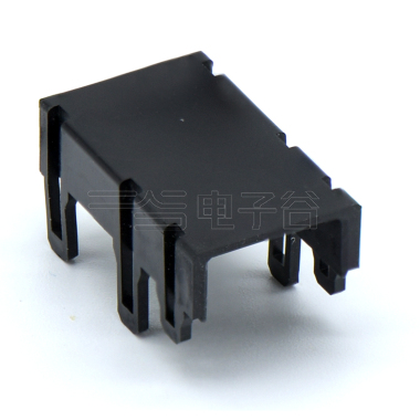 Pitch 4.20mm 双排带卡钩胶芯配件后盖 2×3Pin 黑色 HF