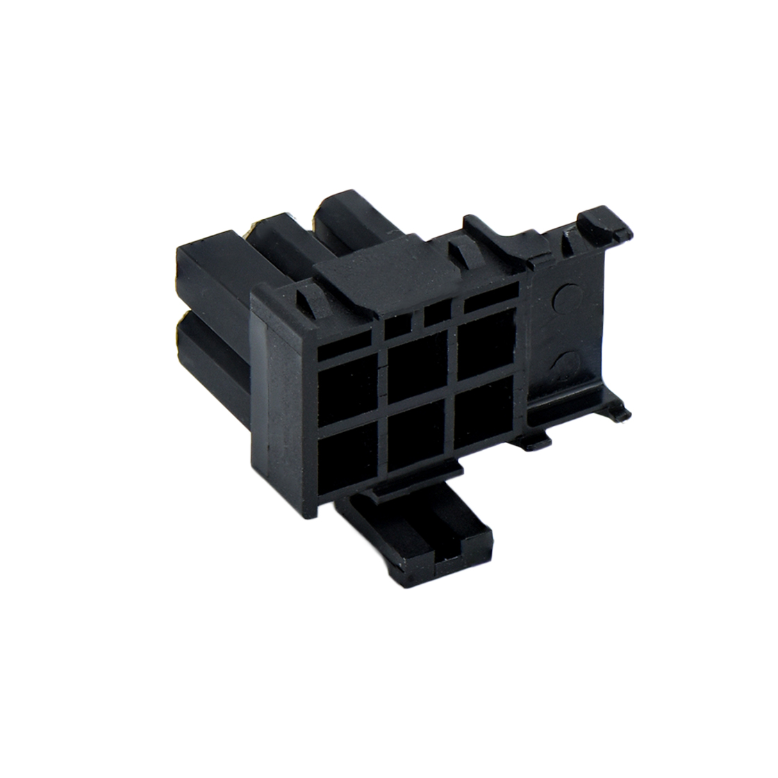 Pitch 4.20mm 双排带卡钩 Housing(左出/未连Pin ) 2×3Pin 黑色 HF