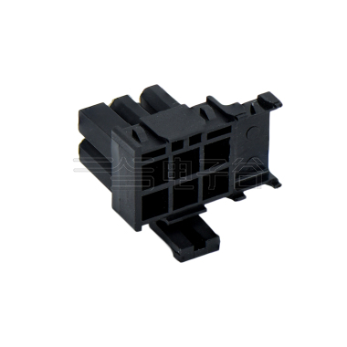Pitch 4.20mm 双排带卡钩 Housing(左出/未连Pin ) 2×3Pin 黑色 HF