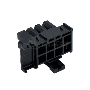 Pitch 4.20mm 双排带卡钩 Housing(右出未连Pin ) 2×4Pin 黑色 HF