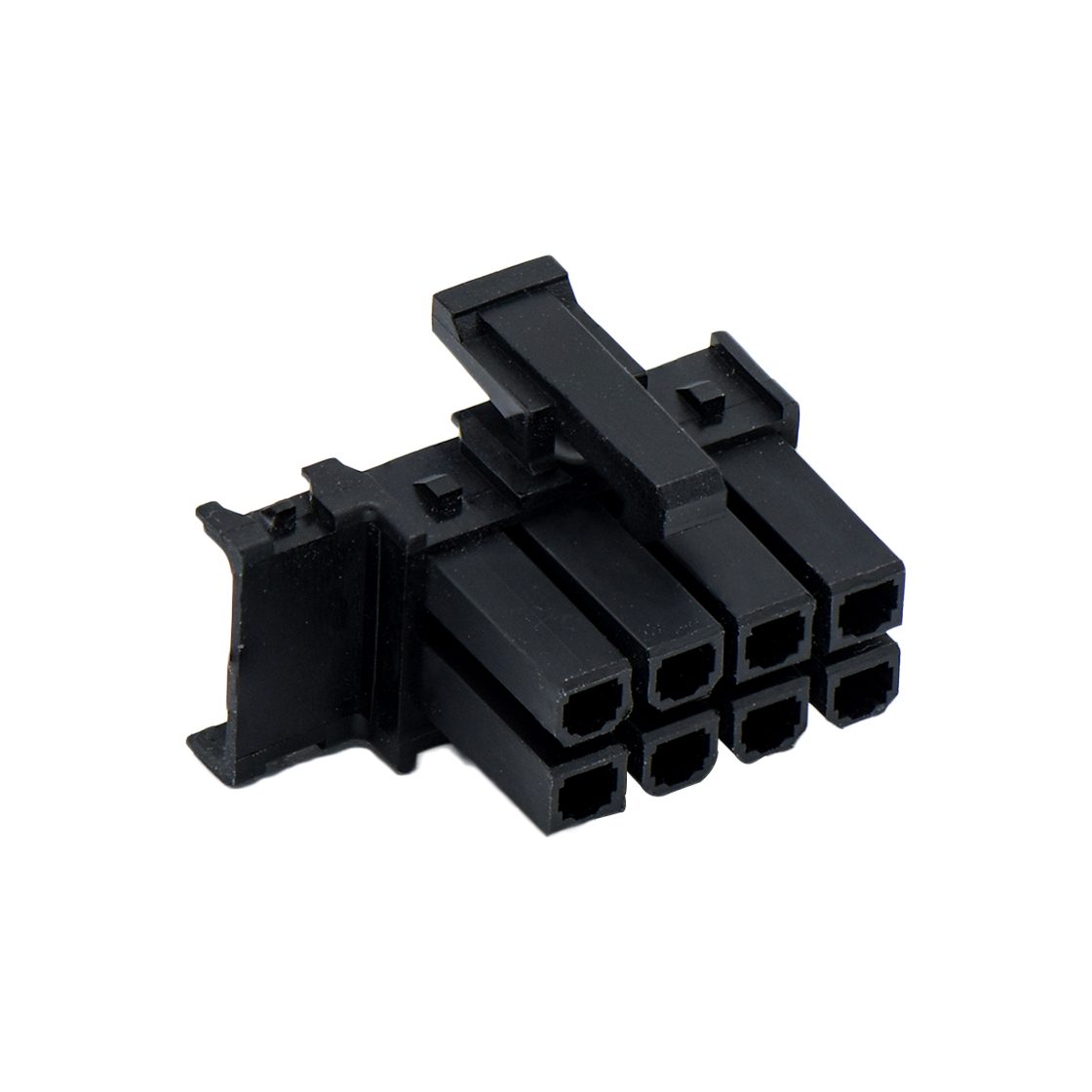 Pitch 4.20mm 双排带卡钩 Housing(右出未连Pin ) 2×4Pin 黑色 HF