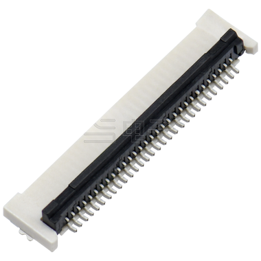 Pitch 0.50mm H1.20mm 卧式双面接后掀盖 SMT型 FPC 30Pin 自然色