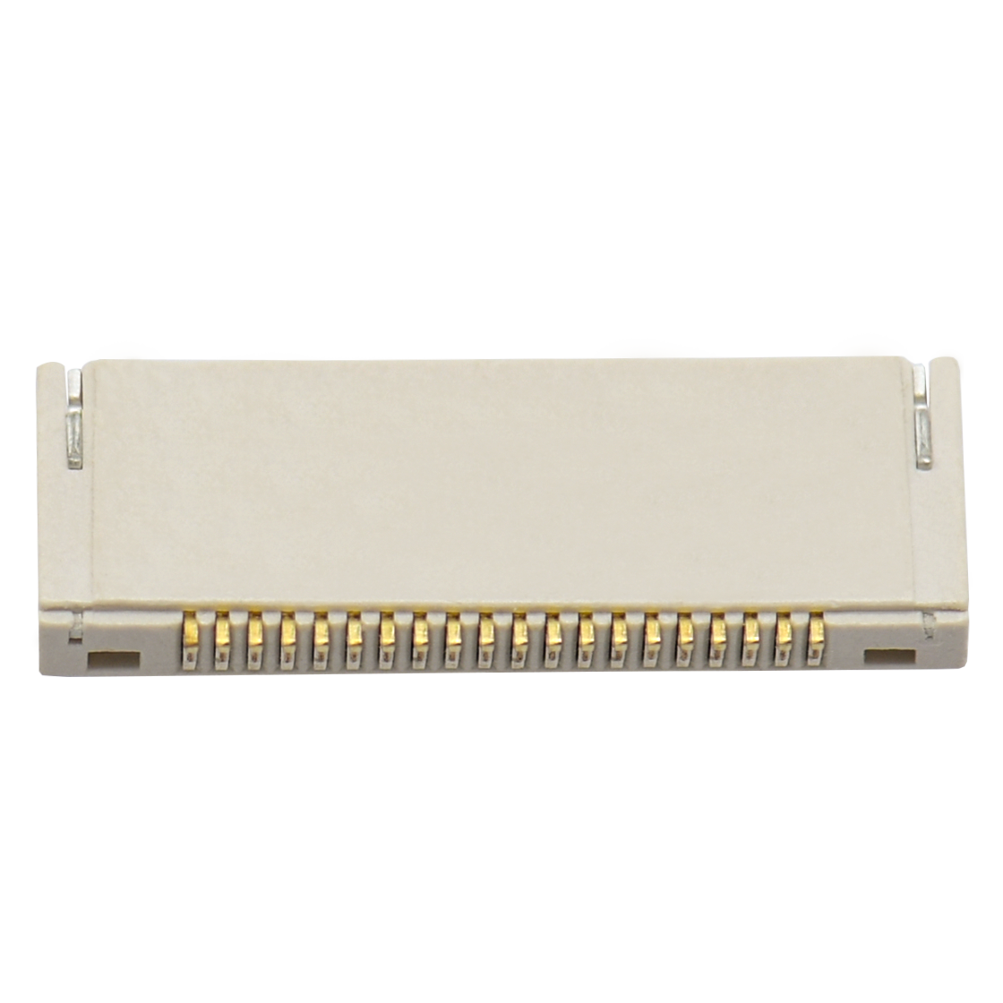 Pitch 0.50mm 90°H1.80mm 卧式下接前掀盖 SMT型 FPC 20Pin 自然色 HF