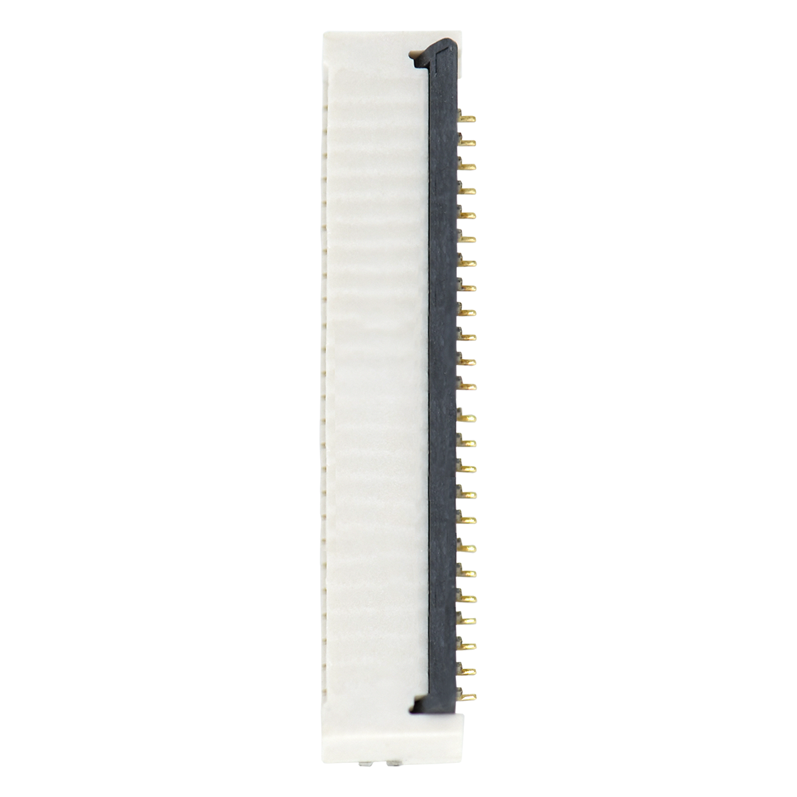 Pitch 1.00mm H2.00mm 卧式双面接后掀盖 SMT型 FPC 24Pin 自然色 HF