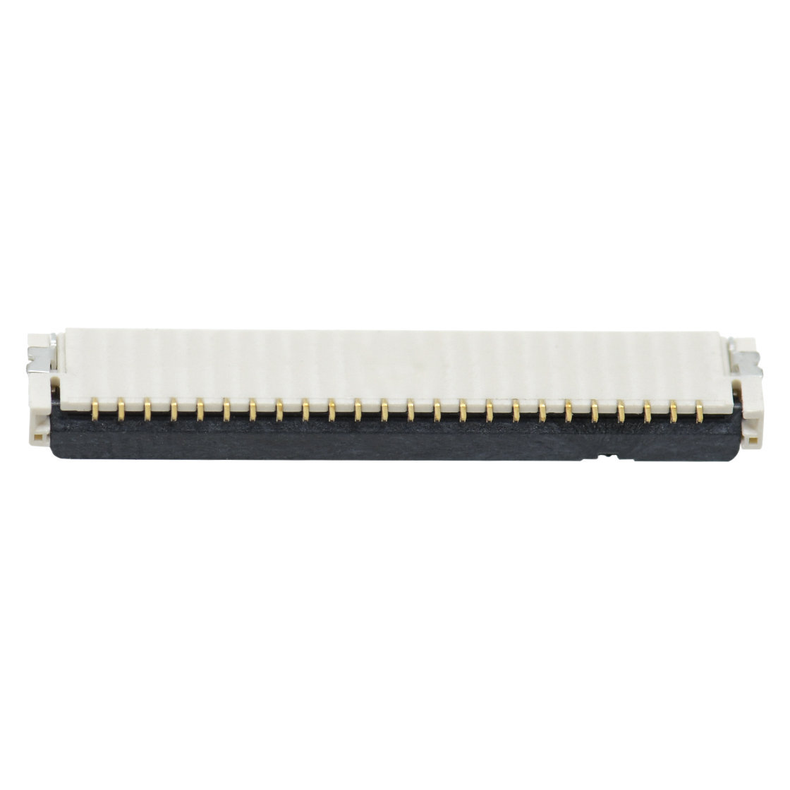Pitch 1.00mm H2.00mm 卧式双面接后掀盖 SMT型 FPC 24Pin 自然色 HF