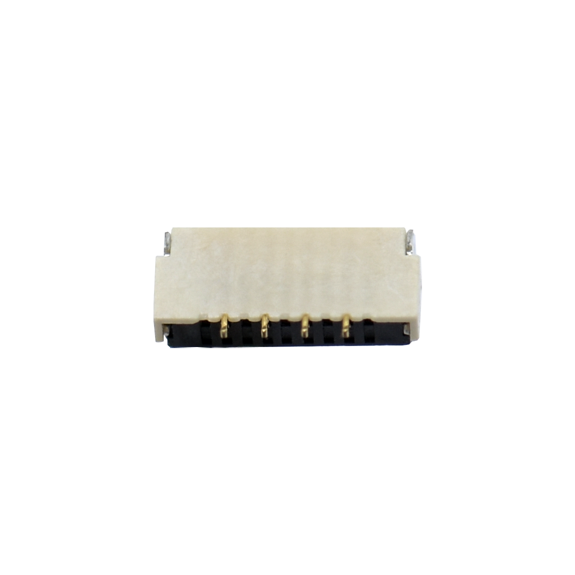 Pitch 1.00mm 90°H1.00mm 卧式双面接后掀盖 SMT型 FPC 4Pin 自然色 HF