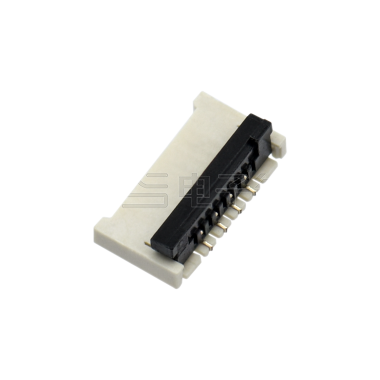 Pitch 1.00mm H1.20mm 卧式双面接后掀盖 SMT型 FPC 4Pin 自然色 HF