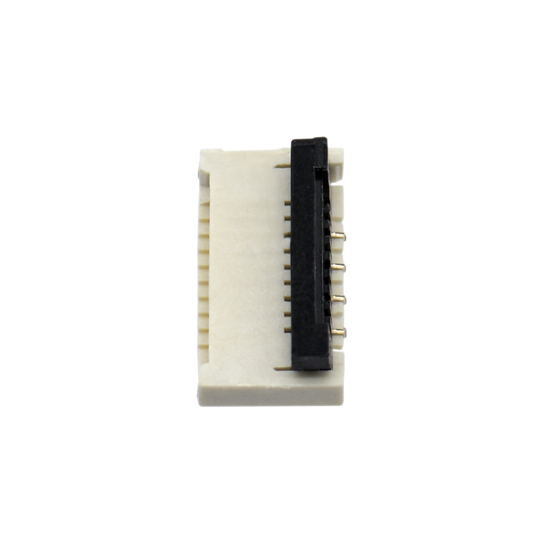 Pitch 1.00mm H1.20mm 卧式双面接后掀盖 SMT型 FPC 4Pin 自然色 HF