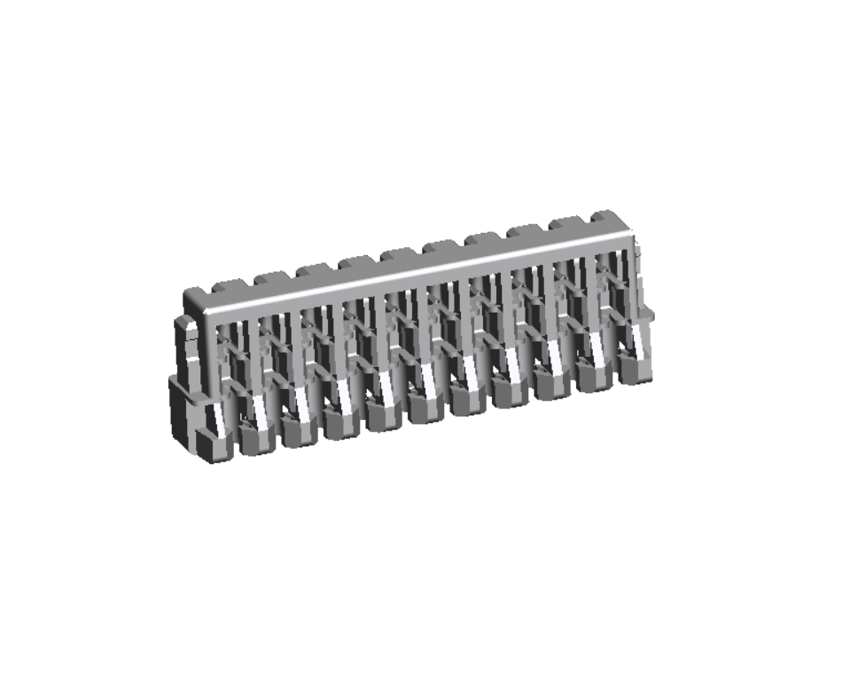 Pitch 0.80mm 刺破式带卡点 IDC Housing AWG #34 10Pin 本色 HF