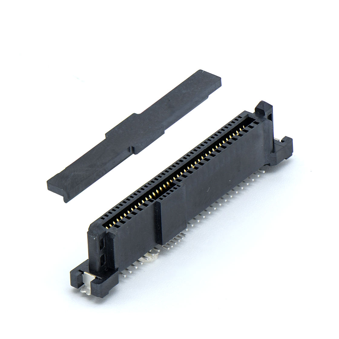 PCIe/SAS 68P 180°SMT 贴板 母座,持力片SMT贴板规格 HF