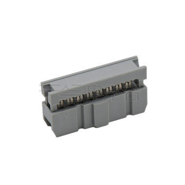 Pitch 2.54mm 180° 双排 DIP IDC 三件套 2X8P 灰色 PBT，94V-0 镀半金G/F