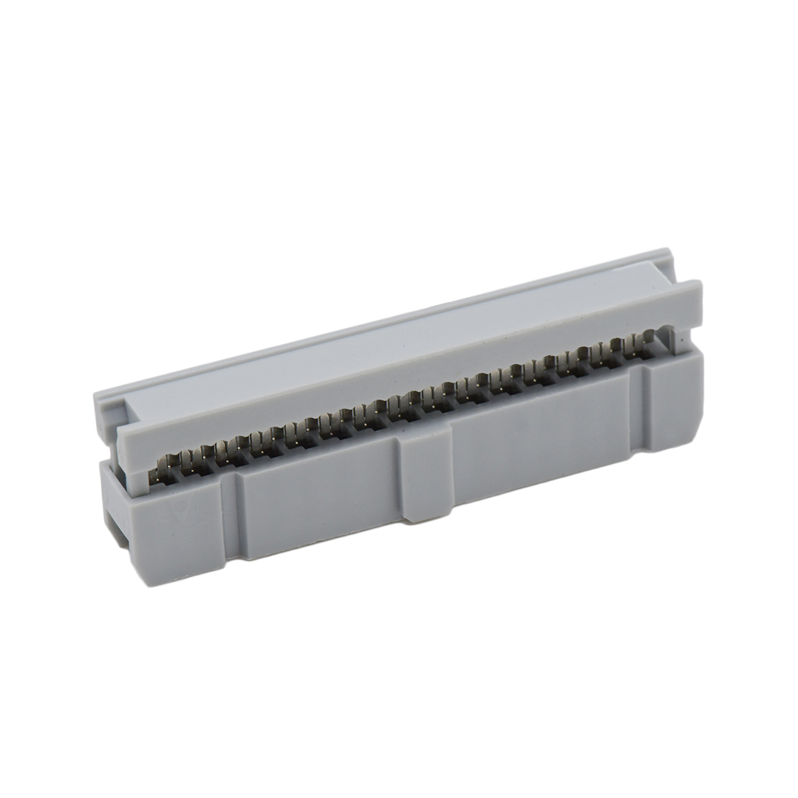 Pitch 2.54mm 180° 双排 DIP IDC 三件套 2X15P 灰色 PBT，94V-0 镀半金G/F